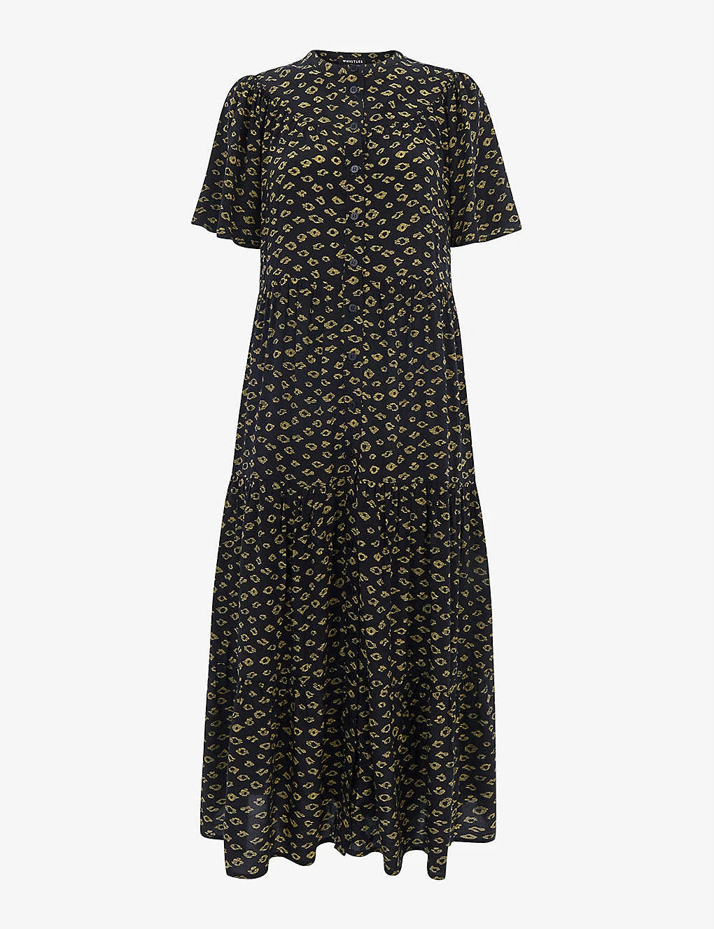 Whistles Abstract-print Button-through Woven Maxi Dress 1 Whistles Abstract-print Button-through Woven Maxi Dress