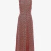 Whistles Sea Tree Frill-embellished Woven Midi Dress