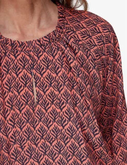 Whistles Sea Tree-print Crepe Blouse -The Fashion Shop R04001979 MULTICOLOURED ALT03