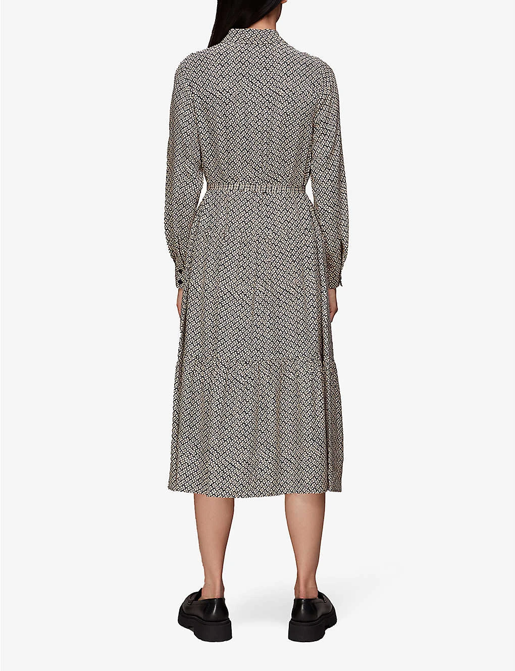 Whistles Clover-print Woven Shirt Midi Dress 4 Whistles Clover-print Woven Shirt Midi Dress - Image 4