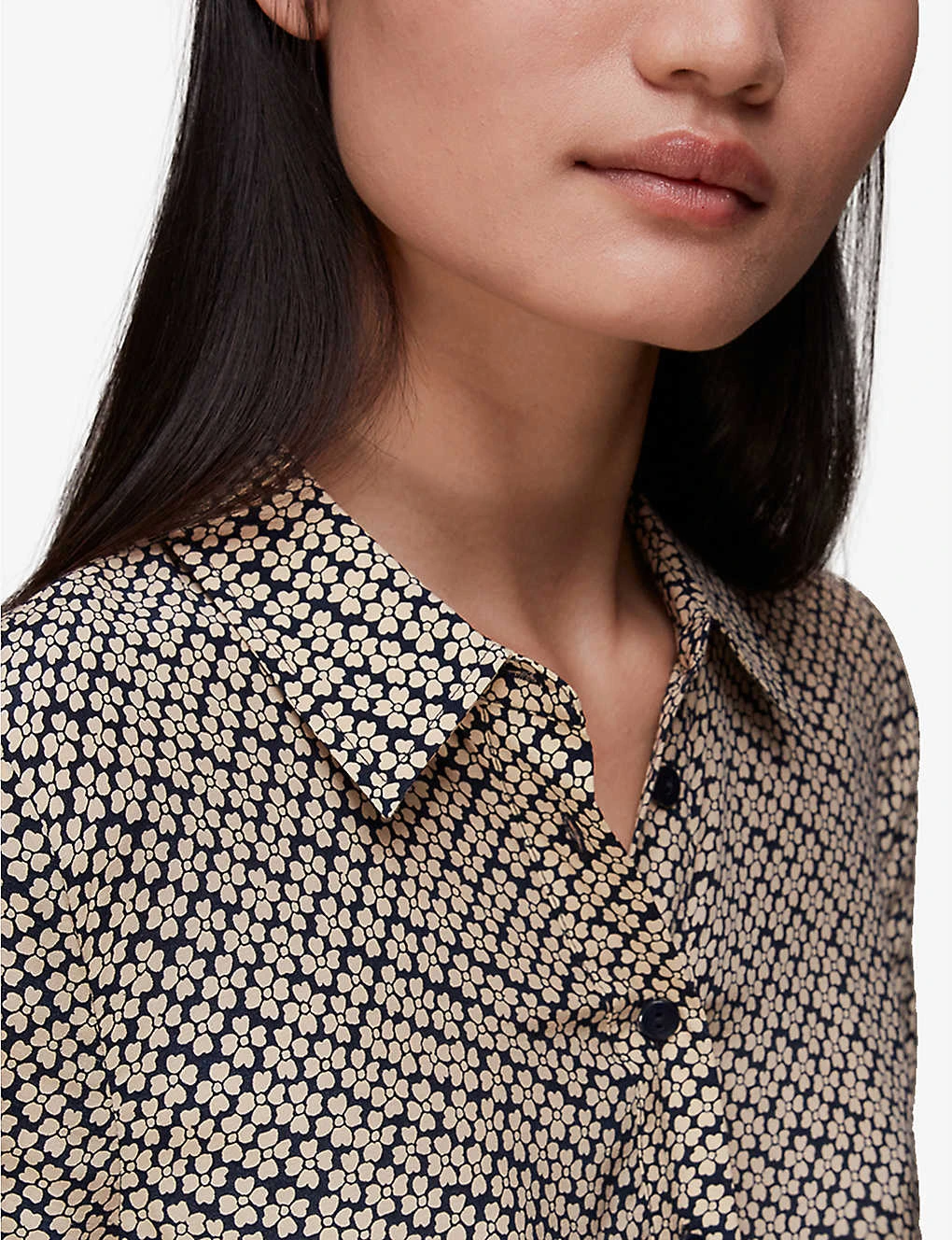 Whistles Clover-print Woven Shirt Midi Dress 5 Whistles Clover-print Woven Shirt Midi Dress - Image 5