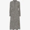 Whistles Clover-print Woven Shirt Midi Dress