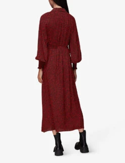 Whistles Pansy Dot Floral-print Woven Shirt Midi Dress -The Fashion Shop R04003239 MULTICOLOURED ALT03