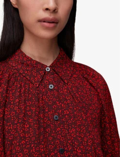 Whistles Pansy Dot Floral-print Woven Shirt Midi Dress -The Fashion Shop R04003239 MULTICOLOURED ALT04