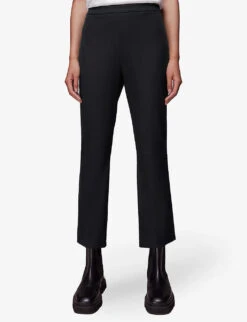 Whistles Gracy Flared-leg Mid-rise Stretch-cotton Trousers 7 Whistles Gracy Flared-leg Mid-rise Stretch-cotton Trousers -The Fashion Shop R04004974 BLACK ALT02