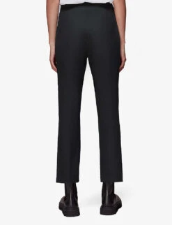 Whistles Gracy Flared-leg Mid-rise Stretch-cotton Trousers 8 Whistles Gracy Flared-leg Mid-rise Stretch-cotton Trousers -The Fashion Shop R04004974 BLACK ALT03
