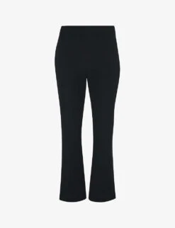 Whistles Gracy Flared-leg Mid-rise Stretch-cotton Trousers