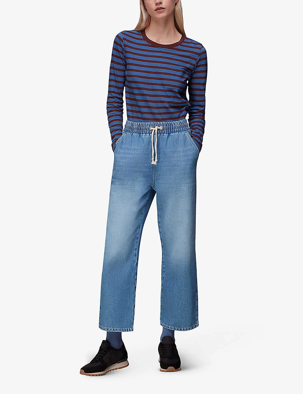 Whistles Stripe-print Crew-neck Cotton Top 2 Whistles Stripe-print Crew-neck Cotton Top - Image 2