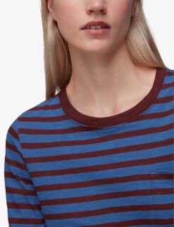 Whistles Stripe-print Crew-neck Cotton Top 9 Whistles Stripe-print Crew-neck Cotton Top -The Fashion Shop R04007148 MULTICOLOURED ALT04