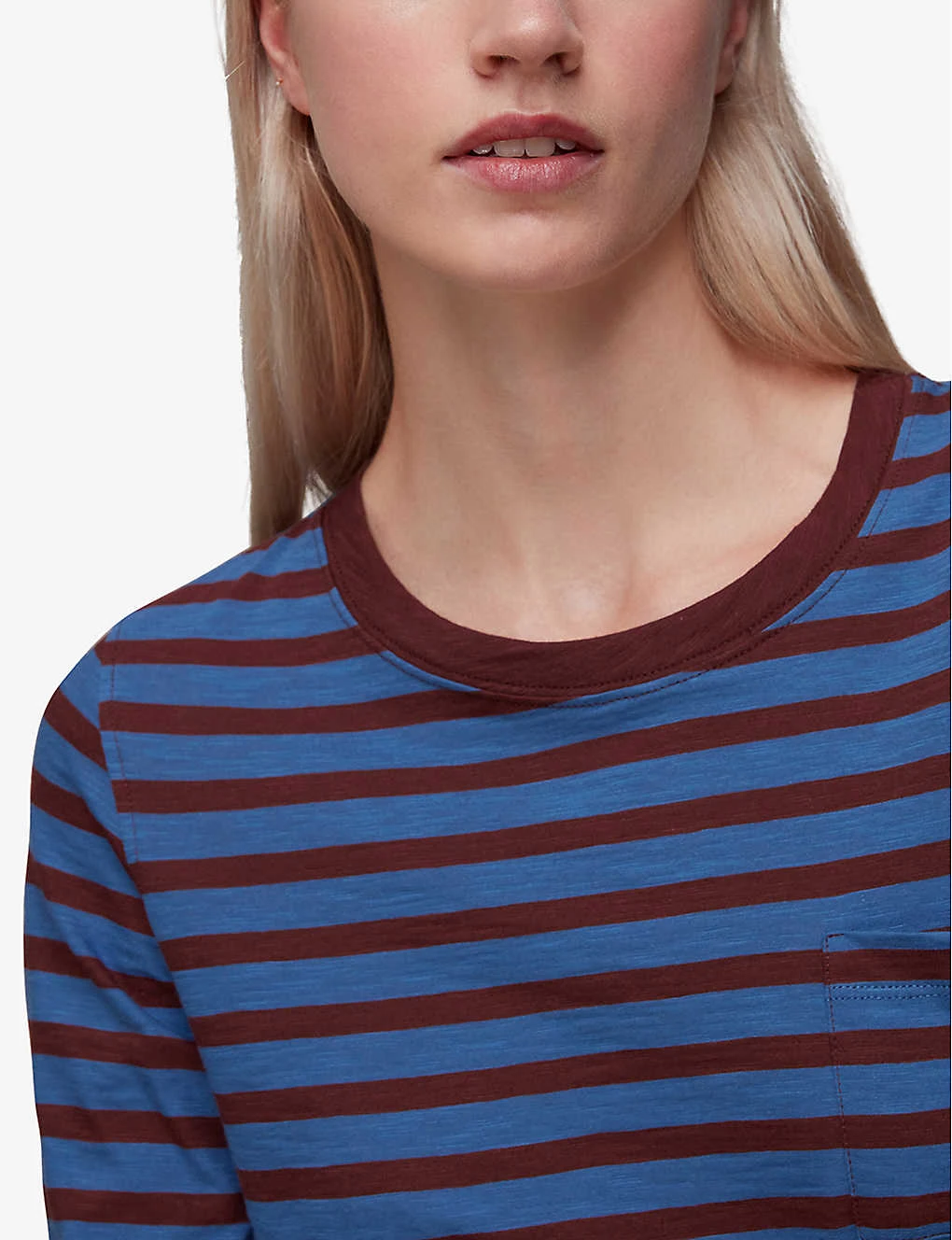 Whistles Stripe-print Crew-neck Cotton Top 5 Whistles Stripe-print Crew-neck Cotton Top - Image 5