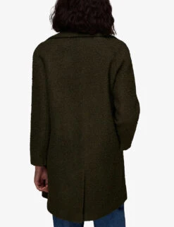 Whistles Daisy Relaxed-fit Wool-blend Coat -The Fashion Shop R04011281 KHAKIOLIVE ALT03