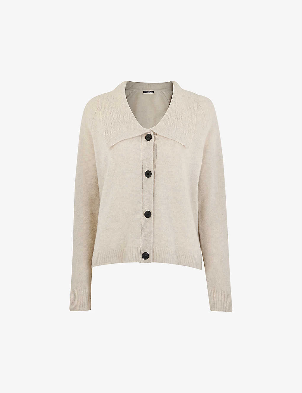 Whistles Oversized-collar Ribbed-trim Wool Cardigan 1 Whistles Oversized-collar Ribbed-trim Wool Cardigan