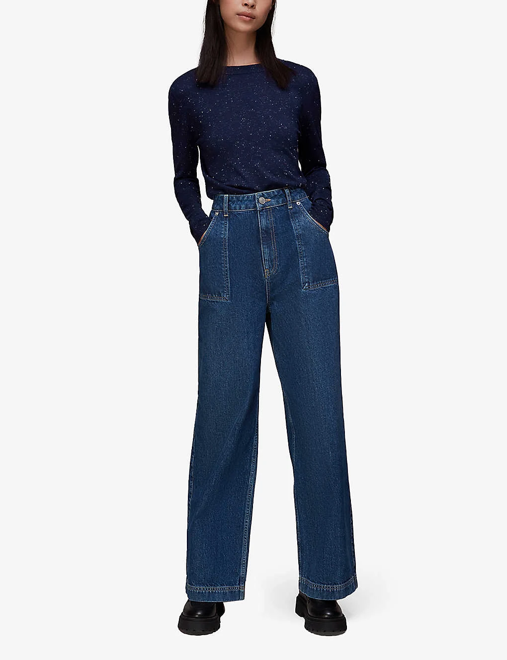 Whistles Annie Metallic-weave Woven Top 2 Whistles Annie Metallic-weave Woven Top - Image 2