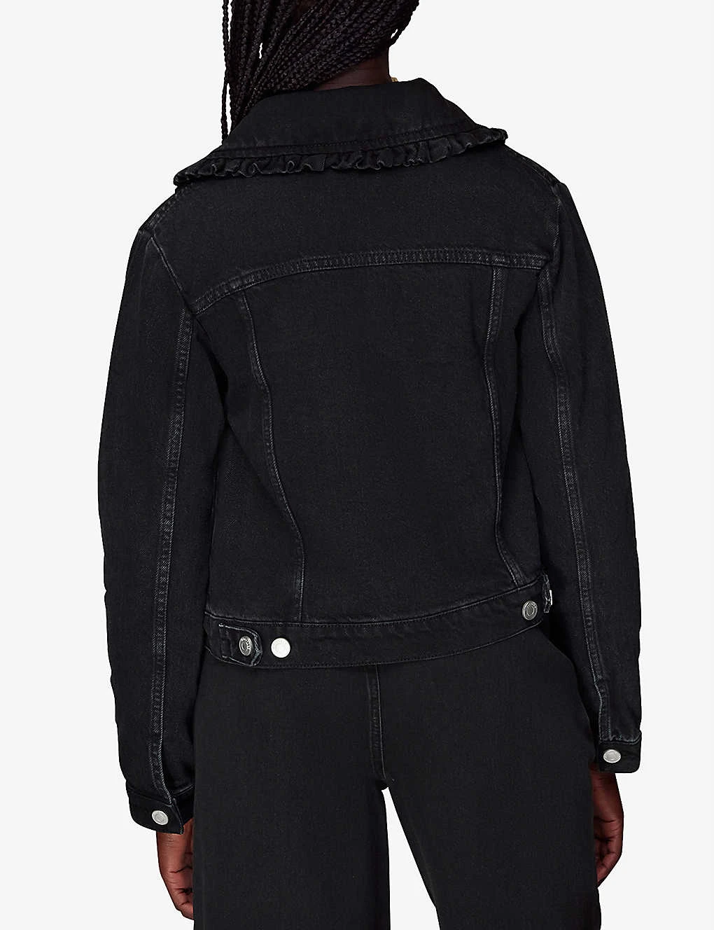 Whistles Oversized-collar Boxy-fit Denim Jacket 4 Whistles Oversized-collar Boxy-fit Denim Jacket - Image 4