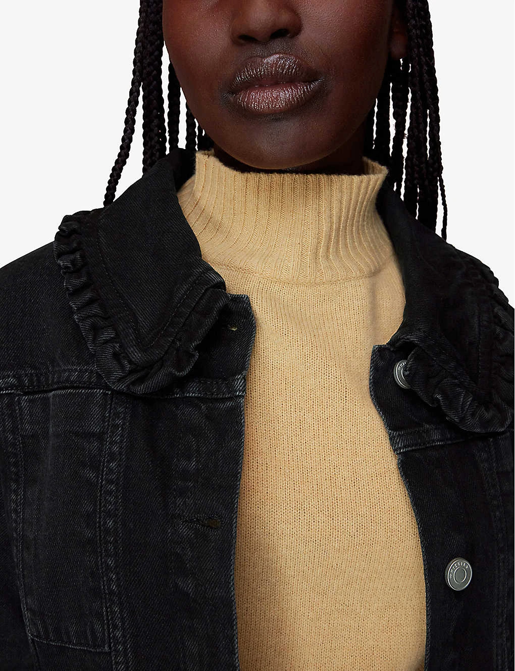 Whistles Oversized-collar Boxy-fit Denim Jacket 5 Whistles Oversized-collar Boxy-fit Denim Jacket - Image 5