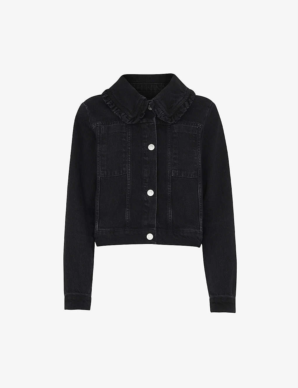Whistles Oversized-collar Boxy-fit Denim Jacket 1 Whistles Oversized-collar Boxy-fit Denim Jacket