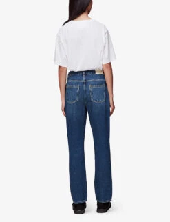 Whistles Straight-leg Low-rise Faded Jeans -The Fashion Shop R04044619 BLUE ALT03