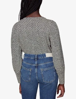 Whistles Floral-print Long-sleeved Cotton-blend Top 8 Whistles Floral-print Long-sleeved Cotton-blend Top -The Fashion Shop R04044625 YELLOW ALT03