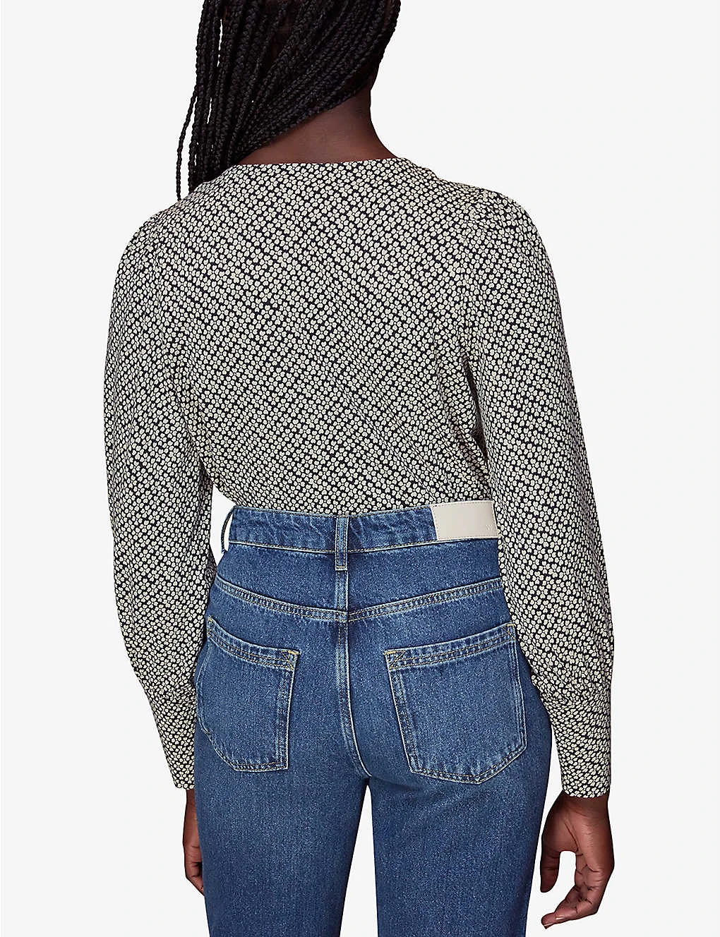 Whistles Floral-print Long-sleeved Cotton-blend Top 4 Whistles Floral-print Long-sleeved Cotton-blend Top - Image 4