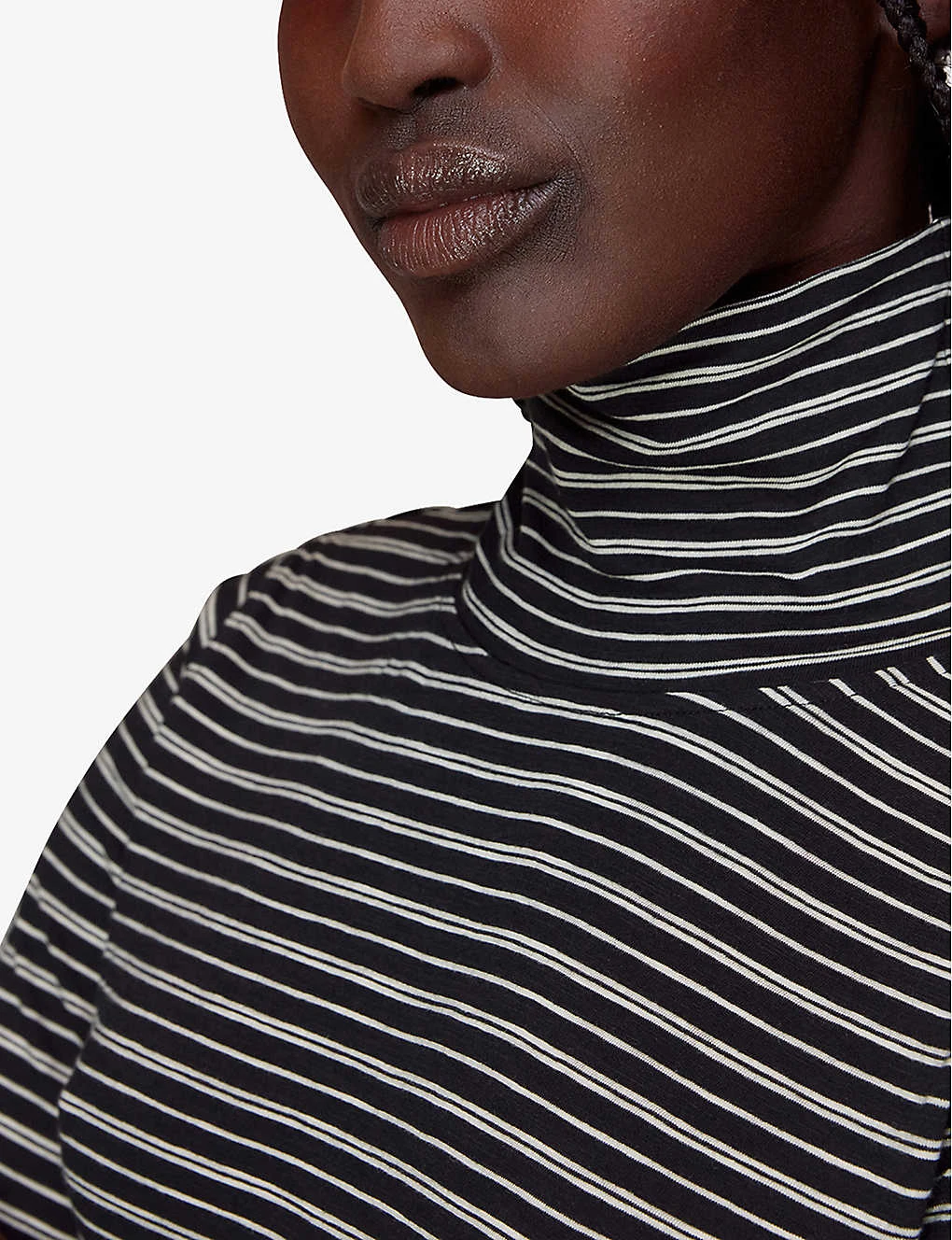 Whistles Striped Roll-neck Cotton Top 5 Whistles Striped Roll-neck Cotton Top - Image 5