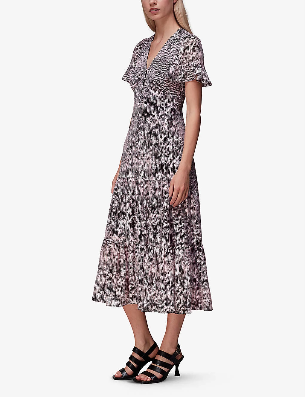 Whistles Tiger Animal-print Recycled-polyester Midi Dress 2 Whistles Tiger Animal-print Recycled-polyester Midi Dress - Image 2