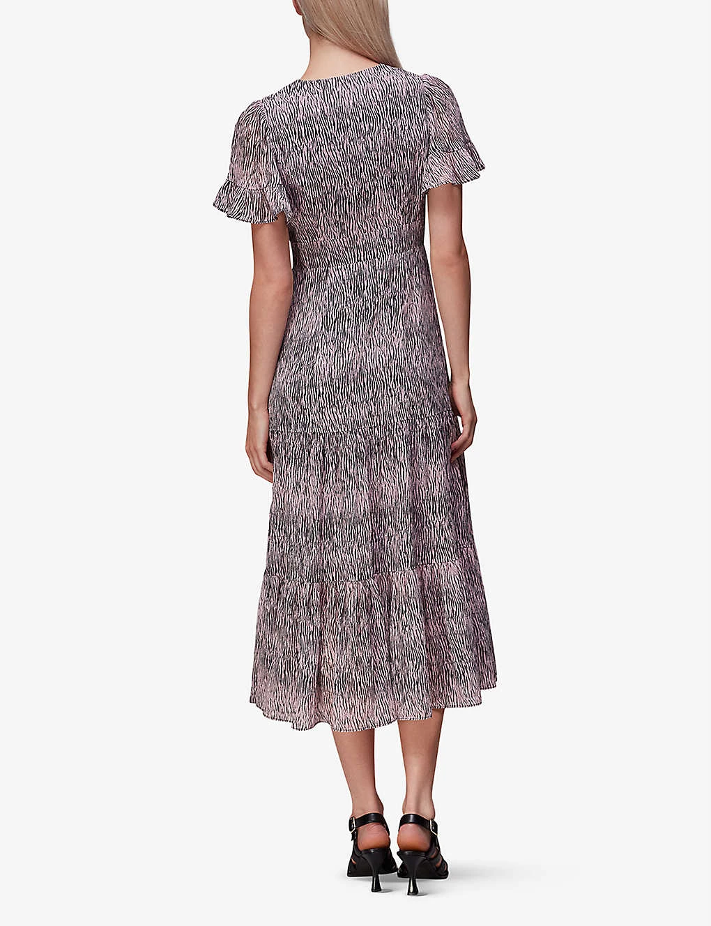 Whistles Tiger Animal-print Recycled-polyester Midi Dress 4 Whistles Tiger Animal-print Recycled-polyester Midi Dress - Image 4