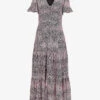 Whistles Tiger Animal-print Recycled-polyester Midi Dress