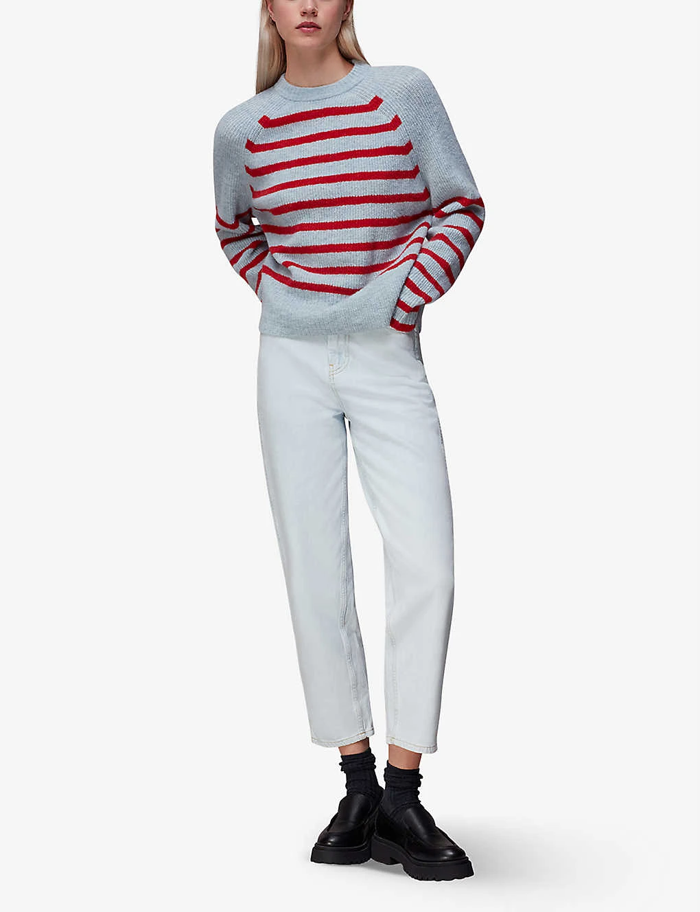 Whistles Eden Stripe-print Stretch-knit Jumper 2 Whistles Eden Stripe-print Stretch-knit Jumper - Image 2