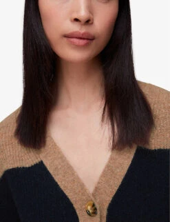 Whistles Stripe-print Stretch-knit Jumper -The Fashion Shop R04053565 BLUE ALT04