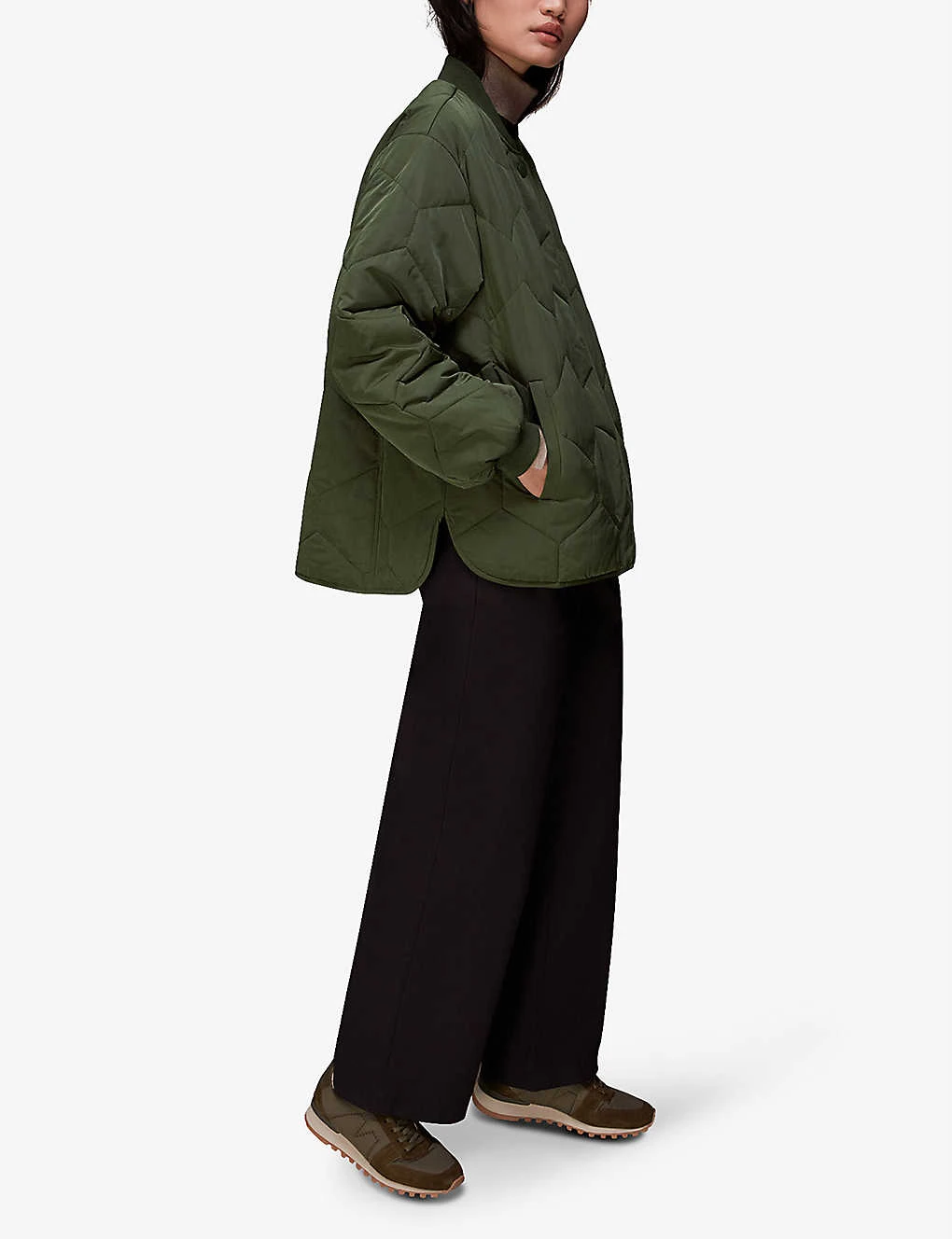 Whistles Ida Short Diamond-quilted Recycled-polyester Coat 2 Whistles Ida Short Diamond-quilted Recycled-polyester Coat - Image 2