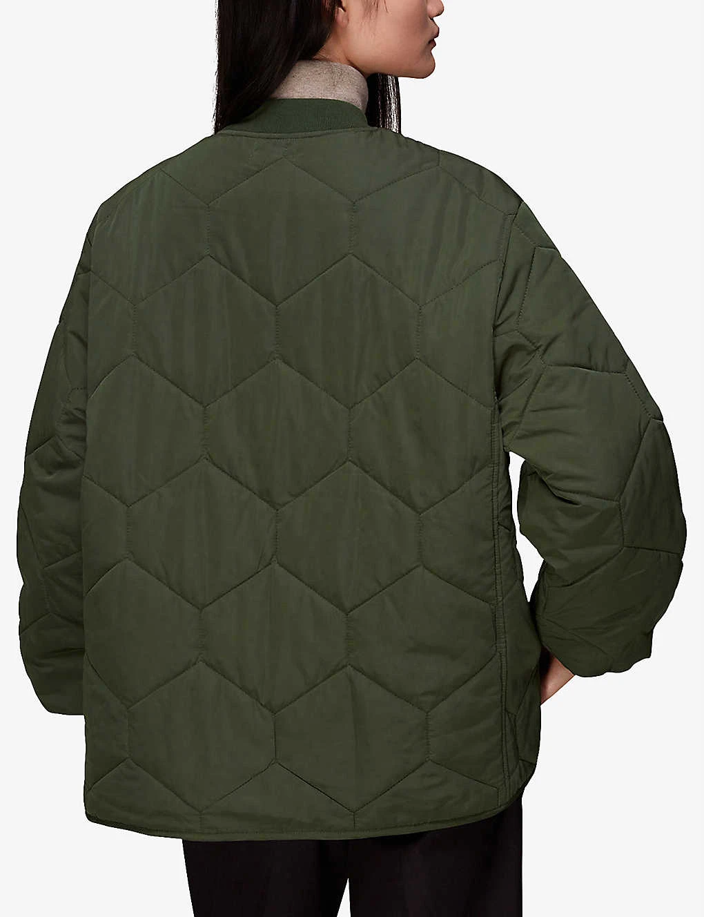 Whistles Ida Short Diamond-quilted Recycled-polyester Coat 4 Whistles Ida Short Diamond-quilted Recycled-polyester Coat - Image 4