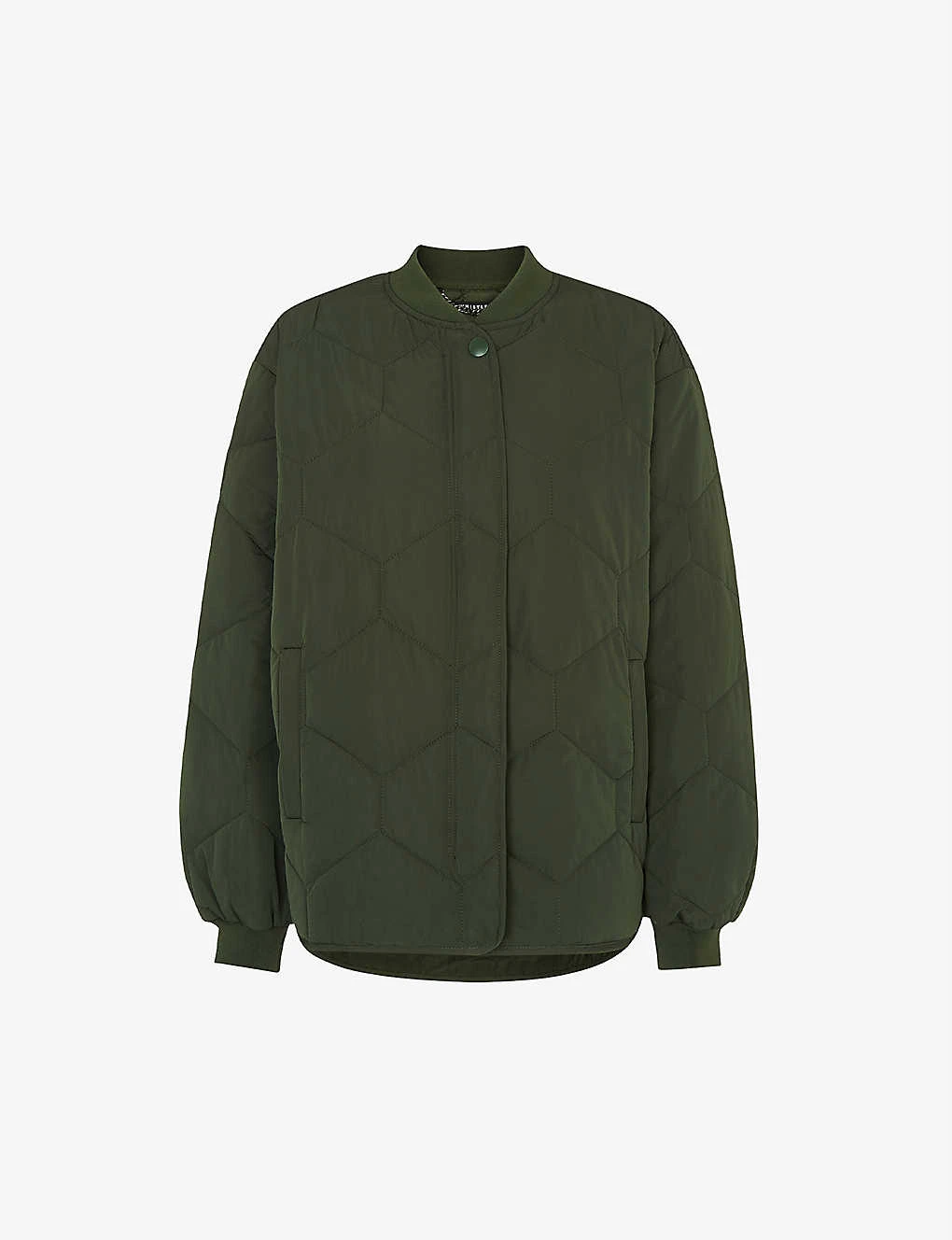 Whistles Ida Short Diamond-quilted Recycled-polyester Coat 1 Whistles Ida Short Diamond-quilted Recycled-polyester Coat