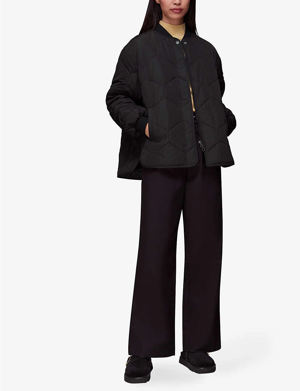 Whistles Ida Diamond-quilted Recycled-polyester Coat 2 Whistles Ida Diamond-quilted Recycled-polyester Coat - Image 2