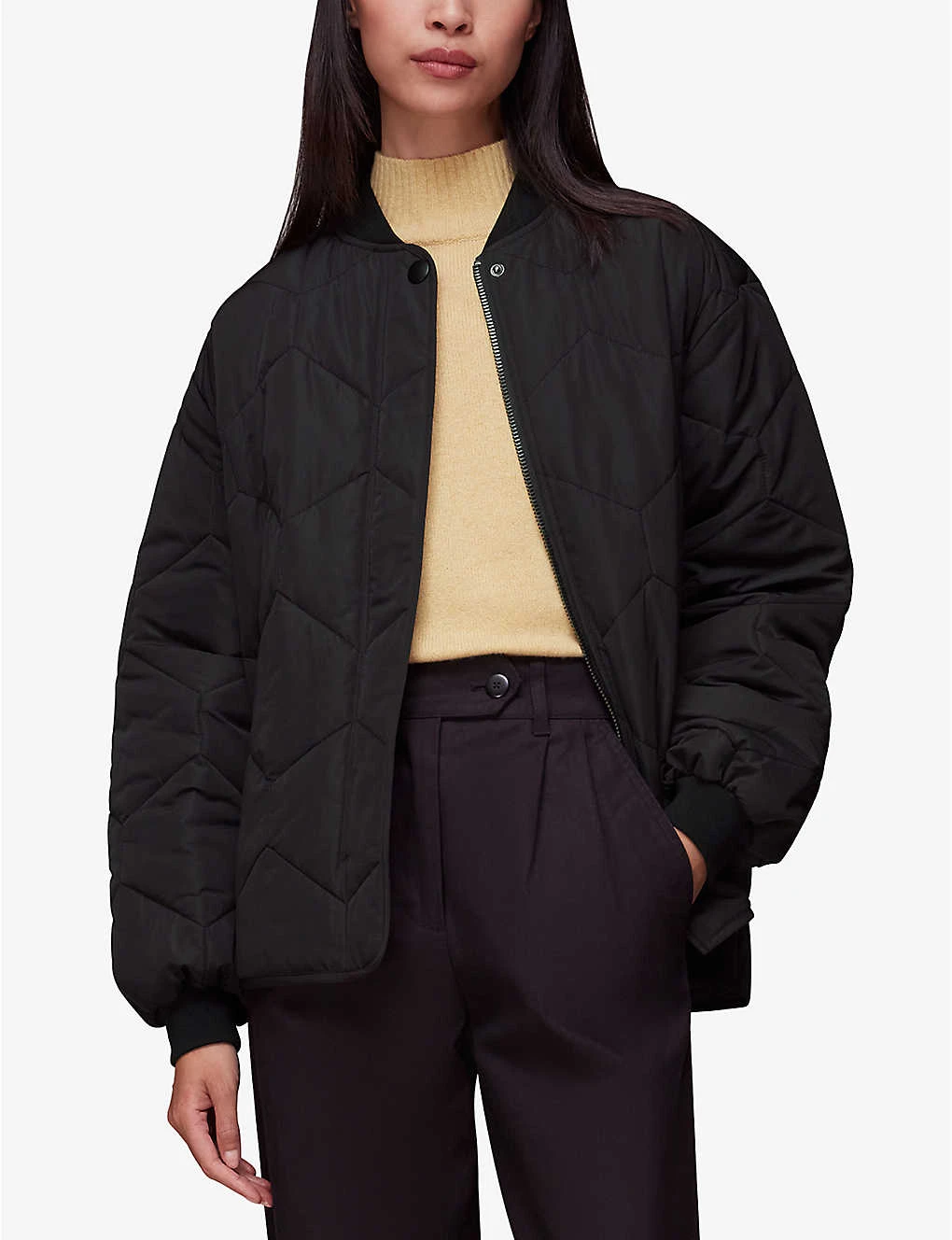 Whistles Ida Diamond-quilted Recycled-polyester Coat 3 Whistles Ida Diamond-quilted Recycled-polyester Coat - Image 3