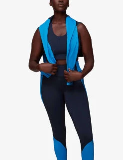Whistles Cross-back Recycled-nylon Sports Bra -The Fashion Shop R04056299 NAVY ALT02