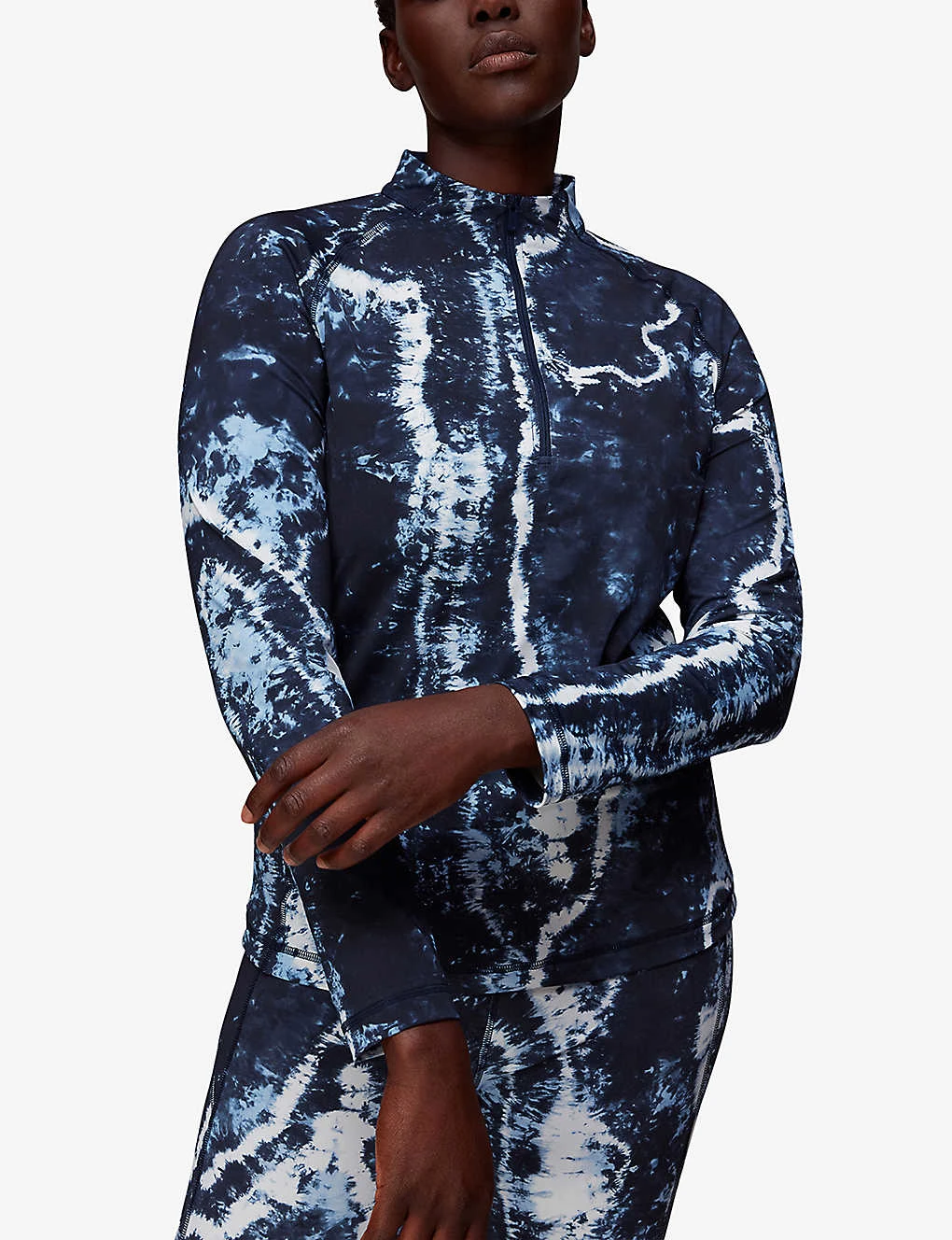 Whistles Tie-dye Print Recycled-nylon Long-sleeve Sports Top 3 Whistles Tie-dye Print Recycled-nylon Long-sleeve Sports Top - Image 3