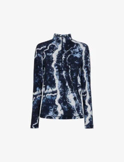 Whistles Tie-dye Print Recycled-nylon Long-sleeve Sports Top