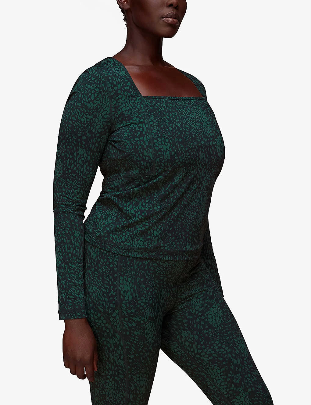 Whistles Animal-print Square-neck Recycled-nylon Sports Top 3 Whistles Animal-print Square-neck Recycled-nylon Sports Top - Image 3
