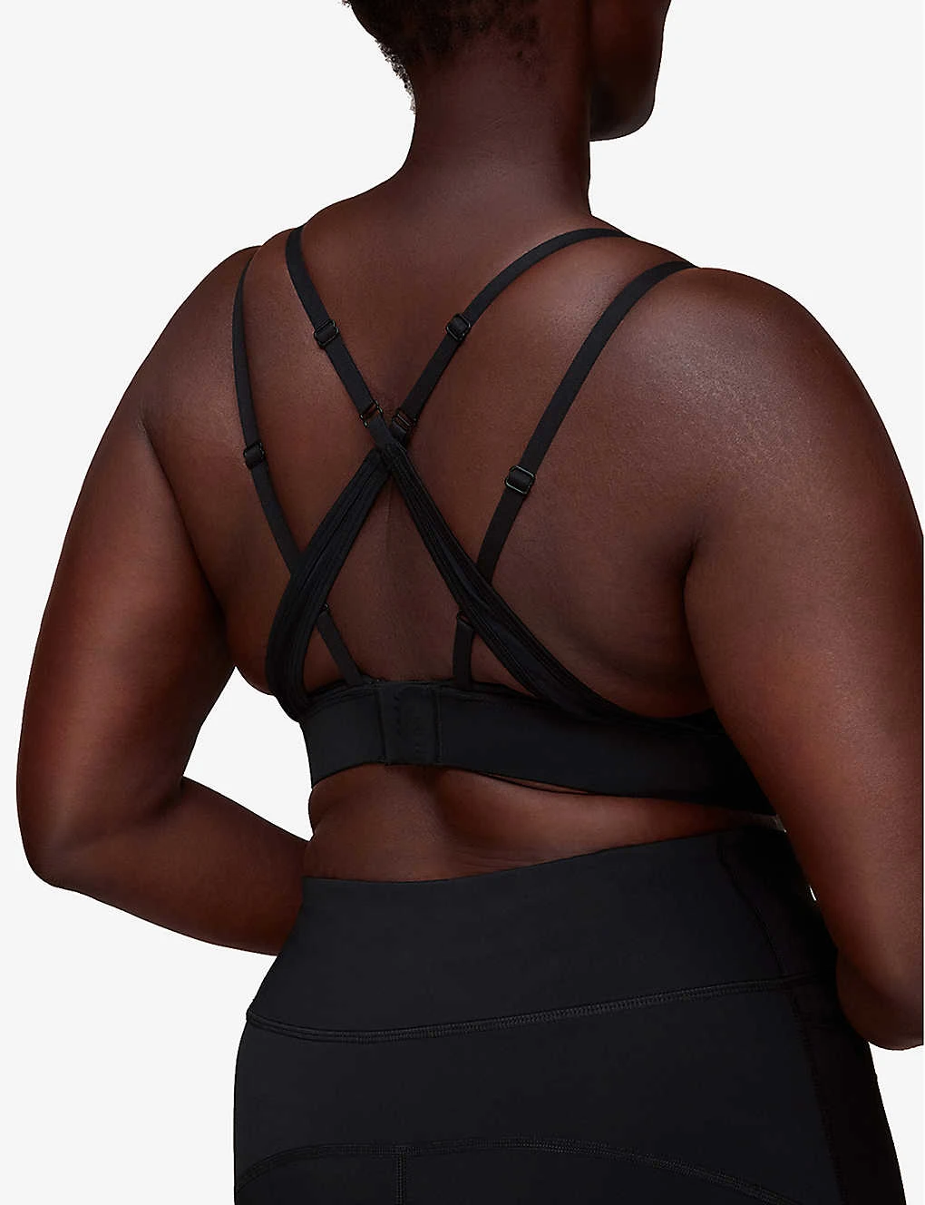 Whistles Square Neck Stretch-woven Sports Bra 1 Whistles Square Neck Stretch-woven Sports Bra