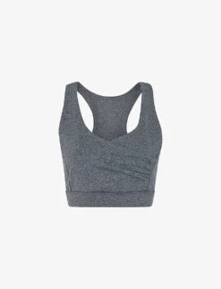 Whistles Wrap-front Stretch Recycled-polyester Sports Bra