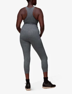 Whistles Wrap-front Cropped High-rise Stretch Recycled-polyester Leggings -The Fashion Shop R04056789 GREY ALT03