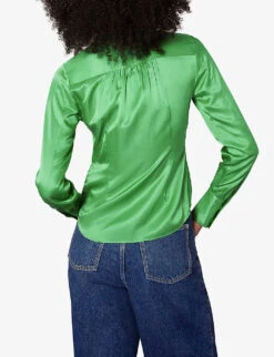 Whistles Hallie Collared-neckline Silk-blend Shirt -The Fashion Shop R04056796 MULTICOLOURED ALT03