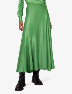 Whistles Hallie High-waisted Satin Midi Skirt 7 Whistles Hallie High-waisted Satin Midi Skirt -The Fashion Shop R04056797 MULTICOLOURED ALT02