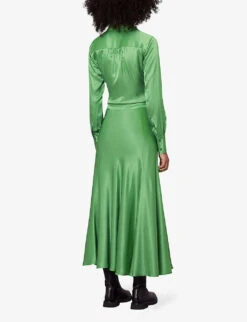 Whistles Hallie High-waisted Satin Midi Skirt 8 Whistles Hallie High-waisted Satin Midi Skirt -The Fashion Shop R04056797 MULTICOLOURED ALT03