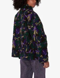 Whistles Floral-print Funnel-neck Wool-blend Fleece Jacket -The Fashion Shop R04056798 MULTICOLOURED ALT03