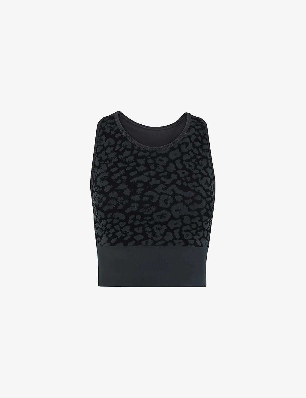 Whistles Animal-print Seamless Stretch-jersey Sports Bra 1 Whistles Animal-print Seamless Stretch-jersey Sports Bra