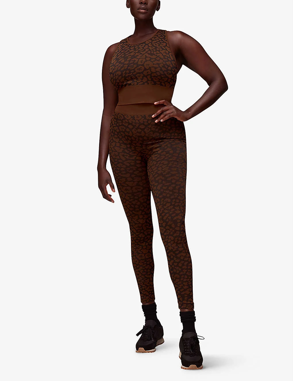 Whistles Animal-print Seamless Stretch-jersey Sports Bra 2 Whistles Animal-print Seamless Stretch-jersey Sports Bra - Image 2