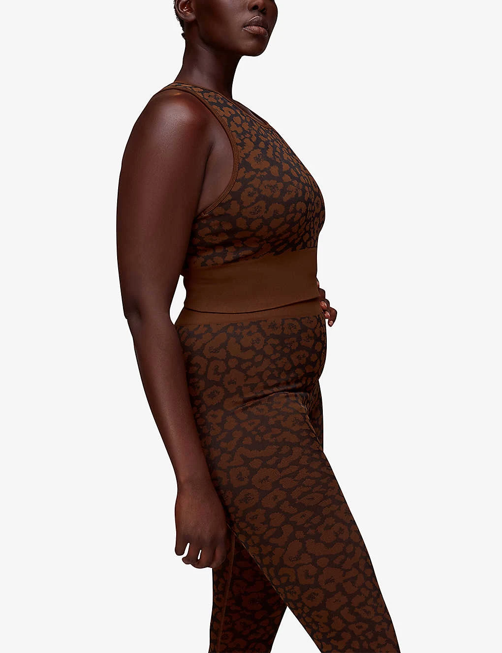 Whistles Animal-print Seamless Stretch-jersey Sports Bra 3 Whistles Animal-print Seamless Stretch-jersey Sports Bra - Image 3