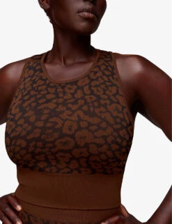 Whistles Animal-print Seamless Stretch-jersey Sports Bra 9 Whistles Animal-print Seamless Stretch-jersey Sports Bra -The Fashion Shop R04056801 MULTICOLOURED ALT04