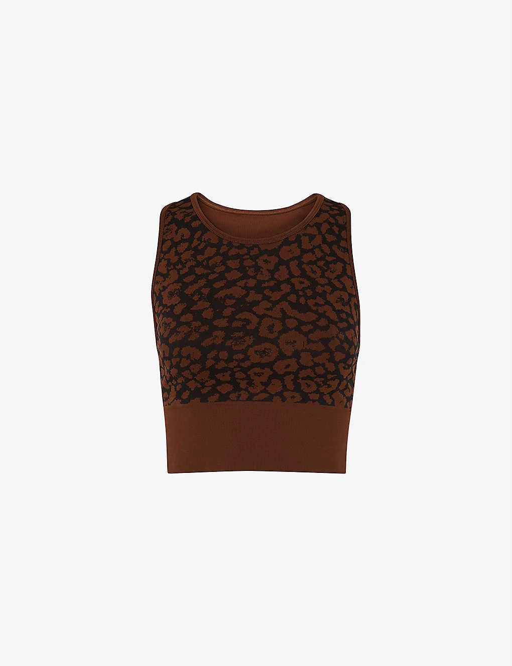 Whistles Animal-print Seamless Stretch-jersey Sports Bra 1 Whistles Animal-print Seamless Stretch-jersey Sports Bra